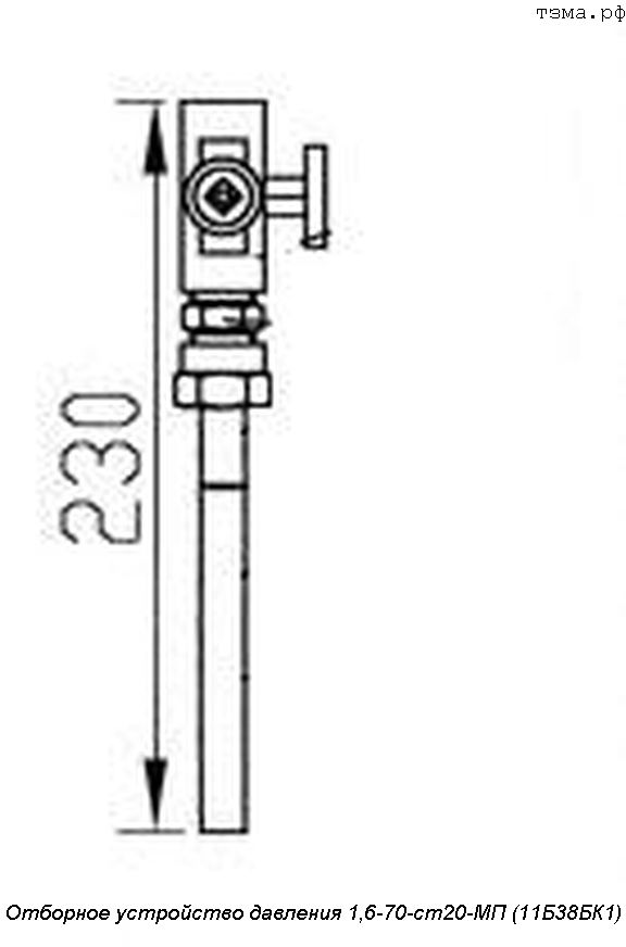 Отборное устройство давления 1,6-70-ст20-МП (11Б38БК1)